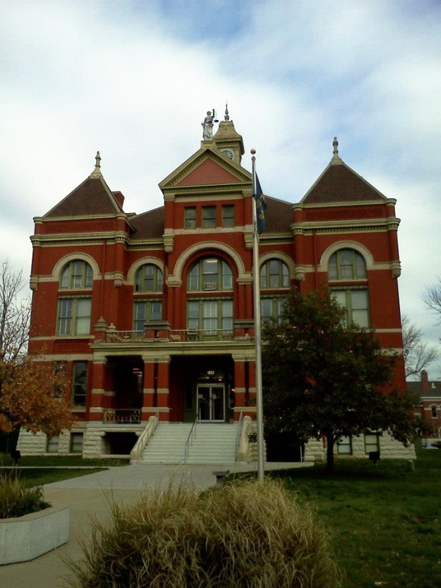 Still standing, the Franklin County Courthouse was built in 1893 and designed by prominent Ottawa, Kansas architect George P. Washburn.