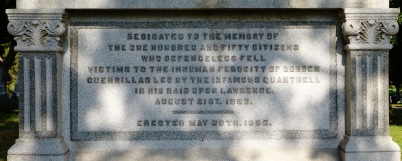 Quantrill's Raid memorial (detail).
