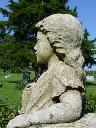 Girl facing the trail Overbrook Cemetery