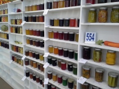 Preserves awaiting judging in the Domestic Arts building.