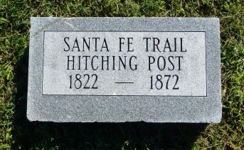A marker in Overbrook Cemetery commemorates a Hitching Post. The cemetery rests right on the old trail.
