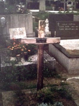The only photo I have of my grandfather's simple grave. Ivica Mikan died in 1959.