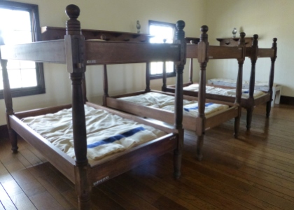 The beds seem spacious until you realize they're sleeping two to a bunk.