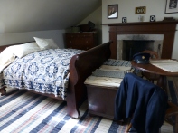 A bedroom in the Officers' Quarters.