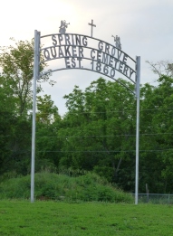 Spring Grove Quaker Cemetery sign